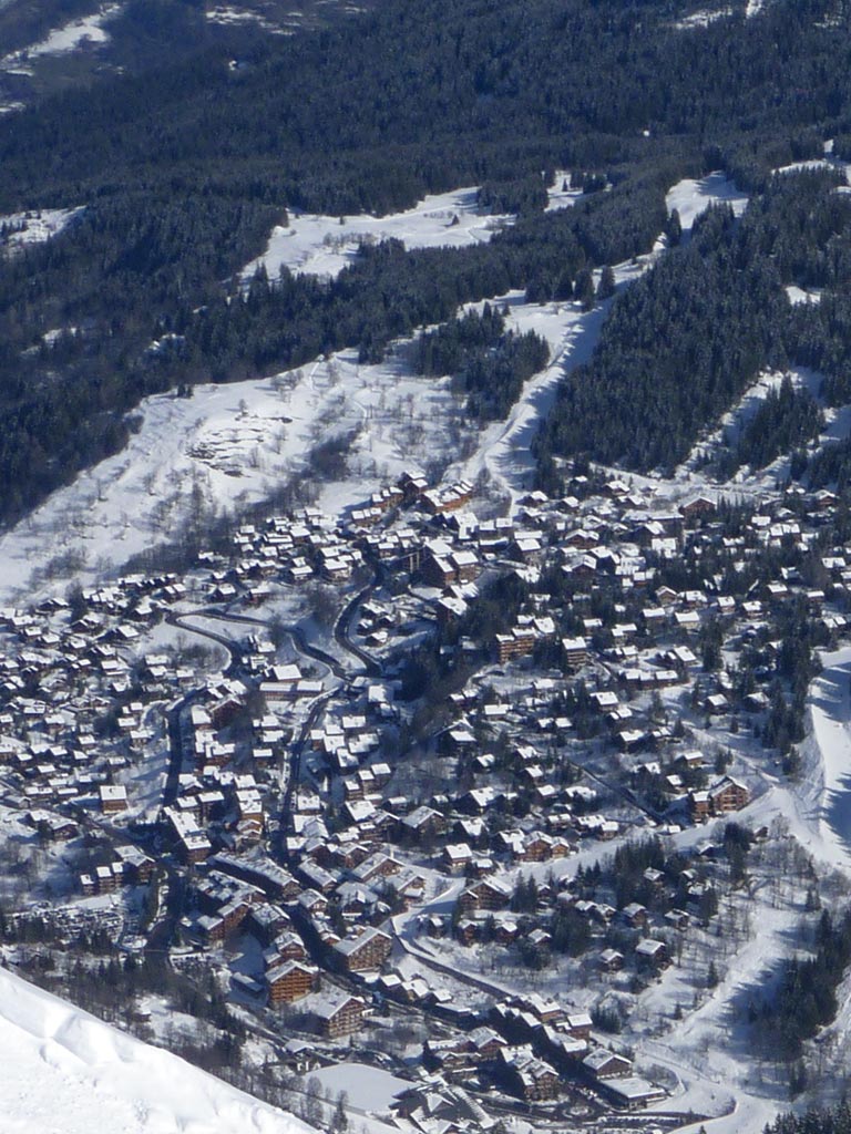 Vue d'ensemble de Meribel en hiver