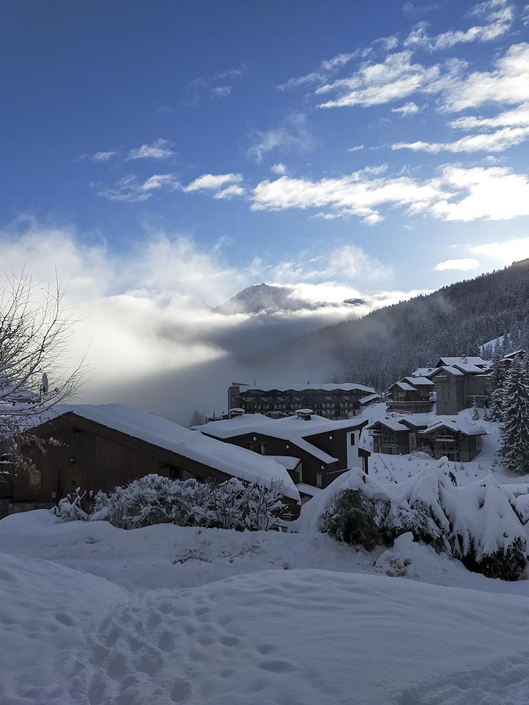 The bottom of the Courchevel 1850 slopes